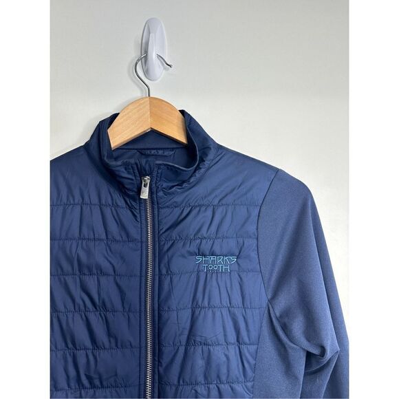 Peter Sweater Womens Small Blue Sharks Tooth Full Zip Hybrid Navy Jacket - Picture 5 of 9